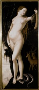 Allegorisk figur (allegori om forsiktighet) av Hans Baldung Grien