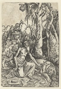 Saint Hieronymus som en angrende i ørkenen av Hans Baldung Grien