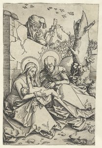 Maria og barn med Anna og Josef Anna i Drieën og Joseph av Hans Baldung Grien