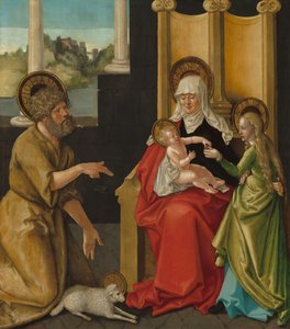 Saint Anne med Kristusbarnet, jomfruen og døperen Johannes av Hans Baldung Grien