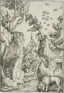 Saint Hieronymus i villmarken av Hans Baldung Grien