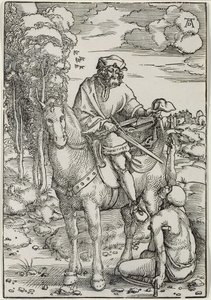 St. Martin deler kappen sin av Hans Baldung Grien