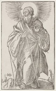 St Thomas, fra "The Large Apostles", ca. 1519 (tresnitt) av Hans Baldung Grien