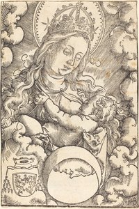 Jomfru og barn i skyene av Hans Baldung Grien