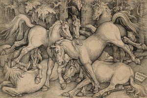 Vilde hester slåss av Hans Baldung Grien
