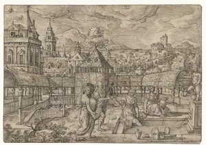 Batseba mottar budskapet fra Uria The Life of David (serietittel)