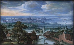 Landskap med utsikt over Antwerpen