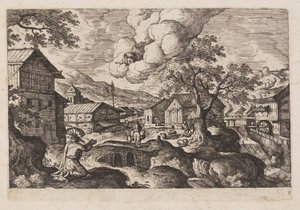 Tavle 1, fra Landskap med scener fra Det gamle og Det nye testamentet og Ovids metamorfoser