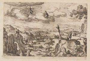 Tavle 25, fra Landskap med scener fra Det gamle og Det nye testamentet og Ovids metamorfoser av Hans Bol