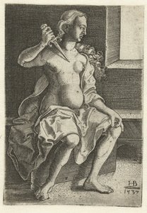 Lucretia stikker en kniv i brystet hennes