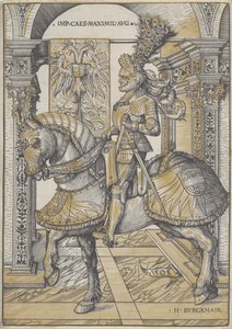 Ridesportrett av keiser Maximilian I, 1508 av Hans Burgkmair