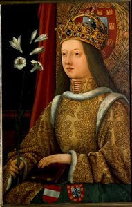 Portrett av Alienor of Portugal, etter en original fra 1468 (maleri) av Hans Burgkmair