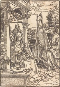 Saint Luke maler jomfruportrettet av Hans Burgkmair I