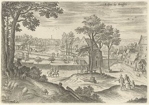 Utsikt over Ixelles Ixelles nær Brussel (tittel på objekt) Severdigheter fra Brussel-området (serietittel)
