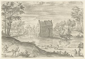 Utsikt over Coensborg slott i Laken Tersijden Laken (tittel på objekt) Severdigheter fra Brussel-området (serietittel)