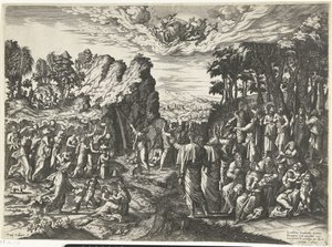 Moses slår vann ut av fjellet