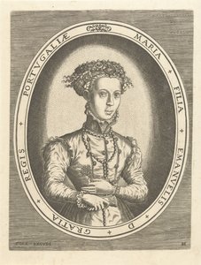 Portrett av prinsesse Maria av Portugal Europeiske kongehus (serietittel) av Hans Collaert (I)