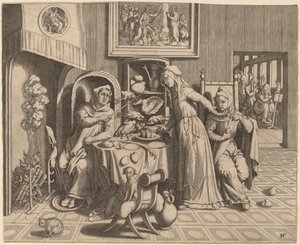 Den amorøse nonne mellom abbeden og munken