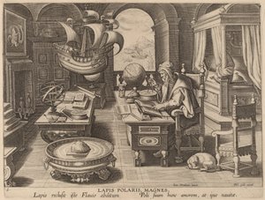 Lapis Polaris, Magnes (The Lodestone, The Magnet) av Hans Collaert the Younger after Jan van der Straet