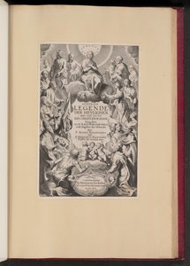 Tittelside for Pedro de Ribadeneira og Heribert Rosweyde, Generale Legende der Heylighen av Hans Collaert the Younger after Sir Peter Paul Rubens