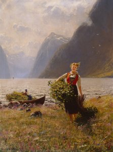 Melkepike og bladbunke av Hans Dahl