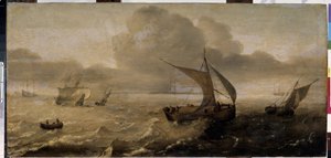 ""La tempete en mer"" (stormfullt hav) Maleri av Hans Goderis (1622-1642) Eremitasjemuseet fra 1600-tallet, St. Petersburg av Hans Goderis
