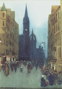 High Street, Edinburgh (olje på lerret)