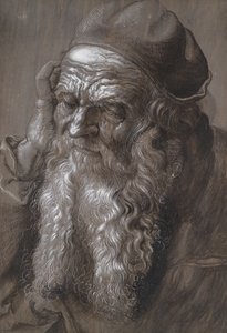 En gammel mann på 93 år: St Jerome (pensel og blekk)