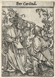 Dødedansen: Kardinal. av Hans Holbein