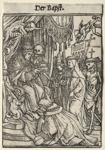 Dødedansen: Paven av Hans Holbein