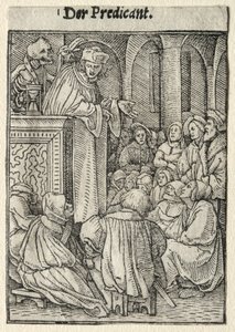 Dødedansen: Predikanten. av Hans Holbein