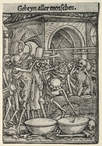 Dødsdansen: Dødens trompetister av Hans Holbein