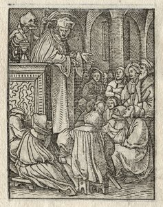 Dødedansen: Predikanten; Presten av Hans Holbein