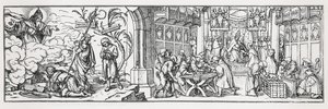 Anti-katolsk karikatur som fordømmer korrupsjonen til paven av Hans Holbein der Jüngere
