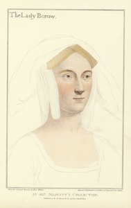 Catherine, The Lady Borough (akvatint) av Hans Holbein der Jüngere