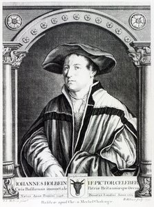 Hans Holbein den yngre, gravert av Bartholomaus Huebner, 1790 av Hans Holbein der Jüngere