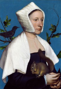 Dame med et ekorn og en stær, ca. 1526-28