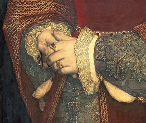 Portrett av Jane Seymour, 1536 (detalj av 32610) av Hans Holbein der Jüngere