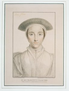 Portrett av dronning Anne av Cleves (1515-57) gravert av Francesco Bartolozzi (1727-1815) publisert 1796 av Hans Holbein der Jüngere