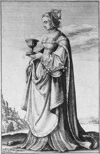 St. Barbara, etset av Wenceslaus Hollar, 1647 av Hans Holbein der Jüngere