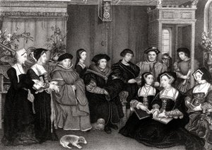 Familien til Thomas More (1478-1535), kansler i England av Hans Holbein der Jüngere