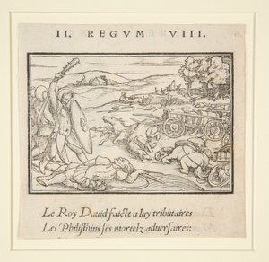 David underkuer sine fiender (rekto); David og Uriah (verso) av Hans Holbein der Jüngere