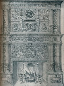 Tegning av skorsteinsstykke, c1537 av Hans Holbein der Jüngere