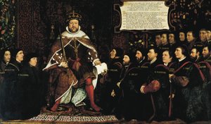 Henry VIII og frisørkirurger av Hans Holbein der Jüngere