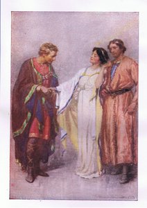 Hvordan sier du? Min fange eller min gjest? (The Winters Tale), fra The Complete Works of Shakespeare utgitt av George Harrap & Co Ltd, 1920-tallet av Hans Holbein der Jüngere