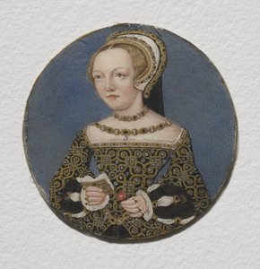 Lady Mary Howard, ca. 1533 (wc på pergament) av Hans Holbein der Jüngere