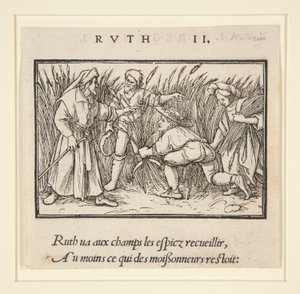 Ruth Cleaning in the Fields of Booz (recto); Hannah og Elkanah (verso) av Hans Holbein der Jüngere