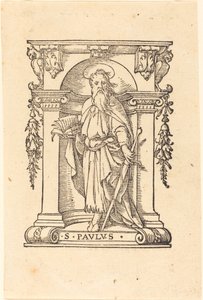 Saint Paul med bok og sverd. av Hans Holbein der Jüngere