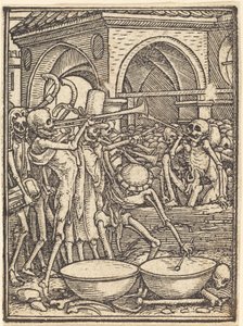 Skjeletter som spiller musikk av Hans Holbein the Younger