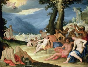 Tørken under Phaetons Journey with the Sun, 1604 (olje på kobber)
